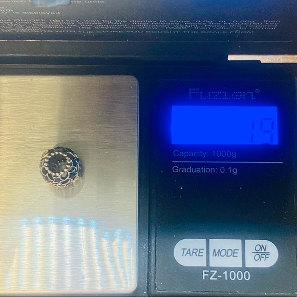 EUC Pandora 791371CZ Sterling Silver & 14k Gold Night Sky Charm w/ Blue Enamel - Picture 10 of 10